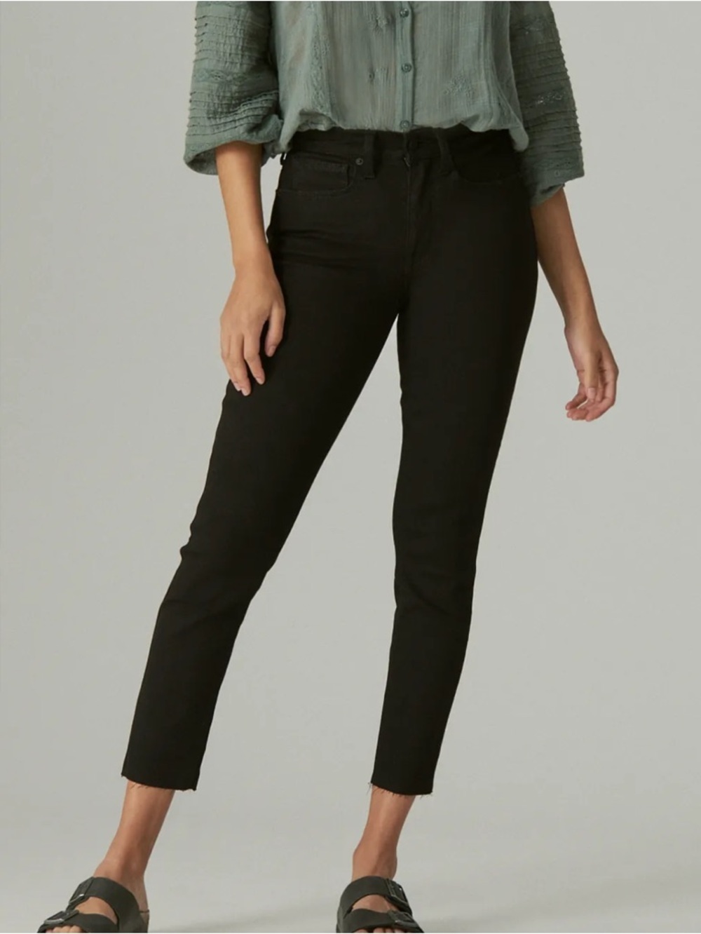 Lucky Brand High Rise Bridgette Black Cropped Jeans
